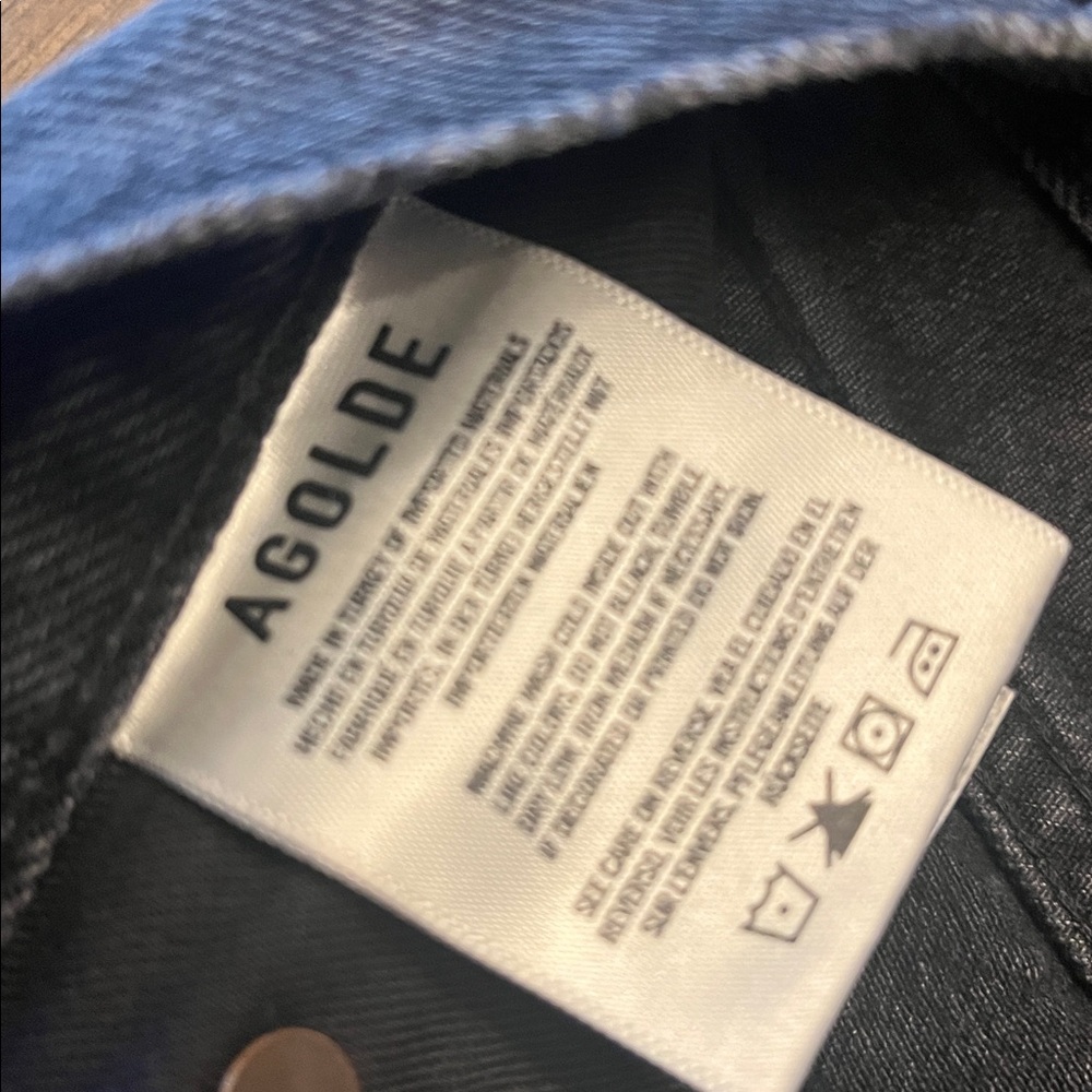 Agolde Women's Straight Leg 90s Jeans in Black 26 button fly - Picture 7 of 11